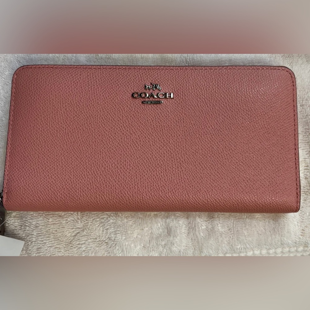 Coach Accordion Wallet Pink